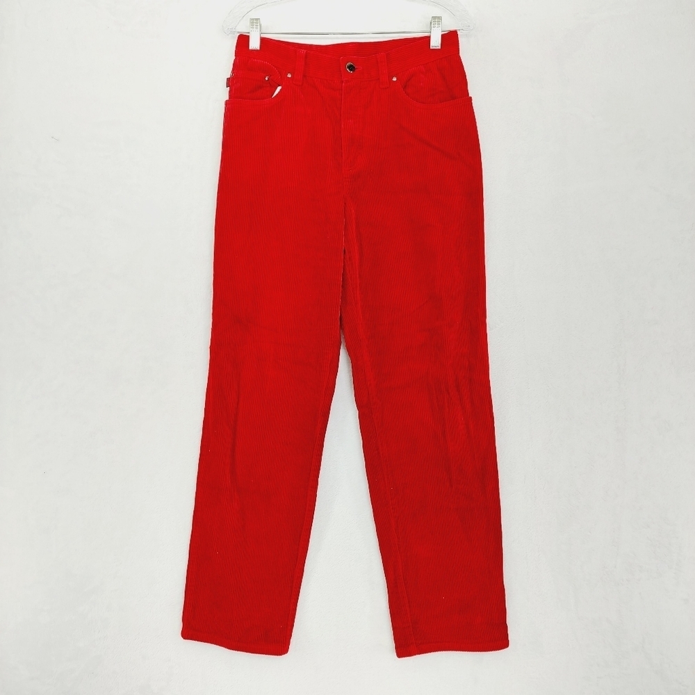 Lauren Ralph Lauren Women's Red Long Corduroy Jeans 2498